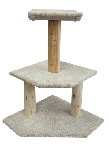 Model 2 - 3' Tall Corner Cat Tree