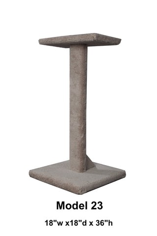 Model 23 - 36" Tall Cat Scratch Post With Platform