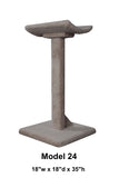 Model 24 - 35" Tall Cat Scratch Post With Lounge Bed