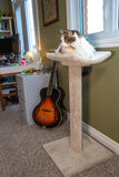 Model 24 - 35" Tall Cat Scratch Post With Lounge Bed
