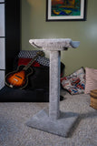 Model 24 - 35" Tall Cat Scratch Post With Lounge Bed